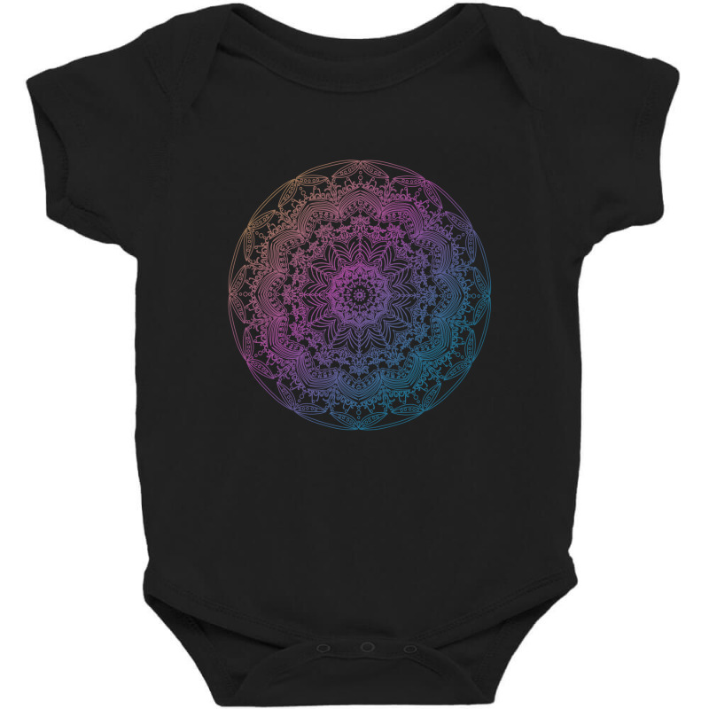 Mandala Gradient With Pastel Colour Baby Bodysuit by chris299 | Artistshot