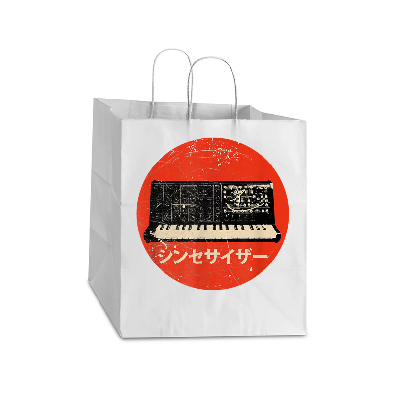 Vintage Synthesizer   Japanese Analog Retro T Shirt Take Out Paper Bag - 14 X 10 X 15 1/2 | Artistshot