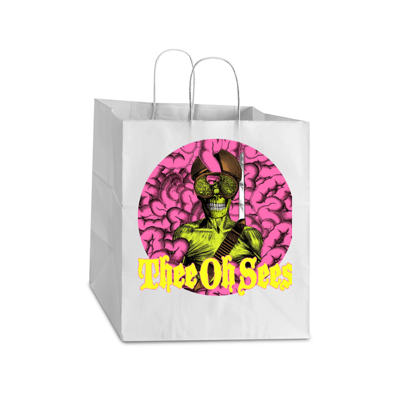 Thee Oh Sees Take Out Paper Bag - 14 X 10 X 15 1/2 | Artistshot