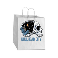 Bullhead City T  Shirt Chilling Skeleton Bullhead City T  Shirt Take Out Paper Bag - 14 X 10 X 15 1/2 | Artistshot