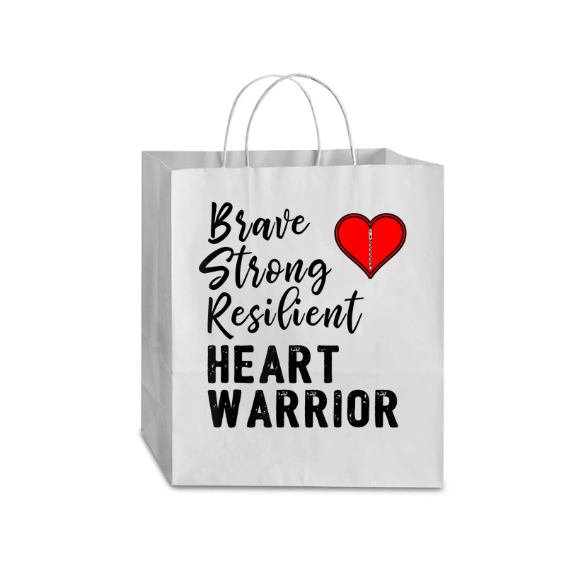 Heart Warrior Chd Awareness Brave Strong Resilient Shirt T Shirt Traveler Paper Bag -13 X 6 X 15 3/4 | Artistshot