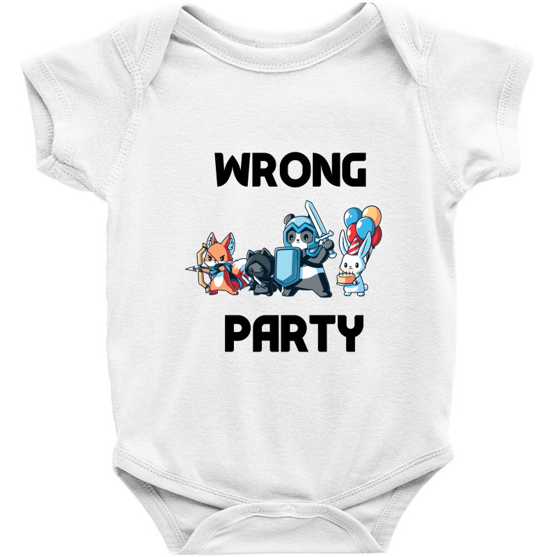 Wrong Party - Cute Animals Ninja Baby Bodysuit by CloudyStars | Artistshot