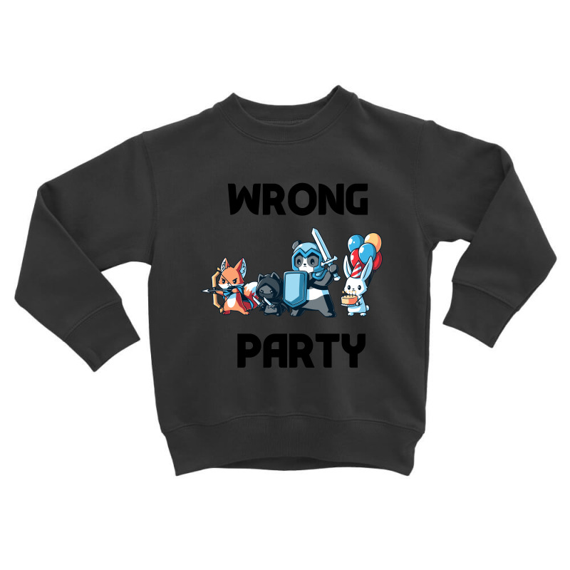 Wrong Party - Cute Animals Ninja Toddler Sweatshirt by CloudyStars | Artistshot