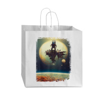 Astronaut Stranded On A Destroyed Space Station Solar System T Shirt Vogue Paper Bag - 16 X 6 X 12 | Artistshot