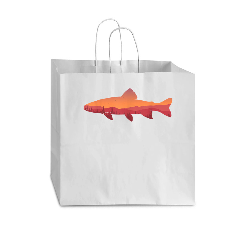 Fly Fishing Tshirt, Trout Fishing Tee, Fishing Lover T Shirt Vogue Paper Bag - 16 X 6 X 12 | Artistshot