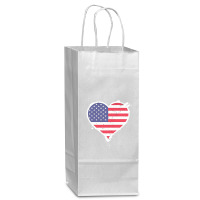 Usa Love Wine Paper Bag - 5 1/2 X 3 1/4 X 13 | Artistshot