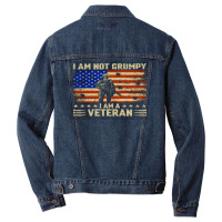 I'm Not Grumpy I'm A Veteran Men Denim Jacket | Artistshot