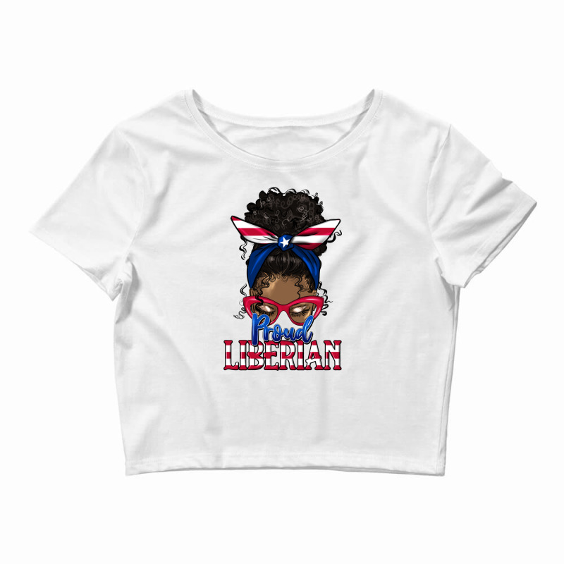 Proud Liberian Afro Messy Bun Latina Crop Top by HRA Design Shop | Artistshot