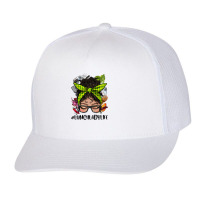 Latina Messy Bun Lunch Lady Life Trucker Cap | Artistshot