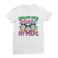 Chilling With My Peeps Easter Bunnies Cowgirl Cowg Ladies Fitted T-shirt | Artistshot