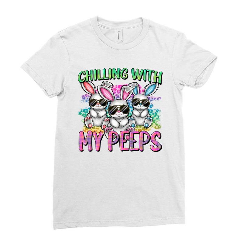 Chilling With My Peeps Easter Bunnies Cowgirl Cowg Ladies Fitted T-shirt | Artistshot