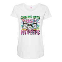 Chilling With My Peeps Easter Bunnies Cowgirl Cowg Maternity Scoop Neck T-shirt | Artistshot