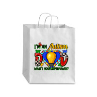 Im An Autism Dad Whats Your Superpower Debie Paper Bag - 10 X 5 X 13 | Artistshot