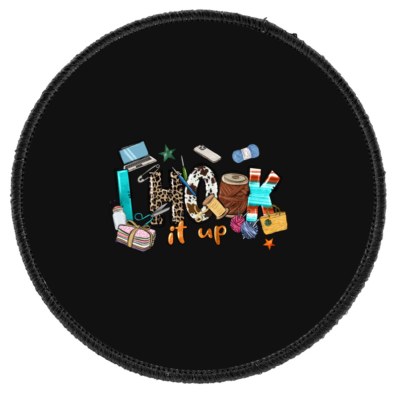 I Hook It Up Sewing Round Patch | Artistshot