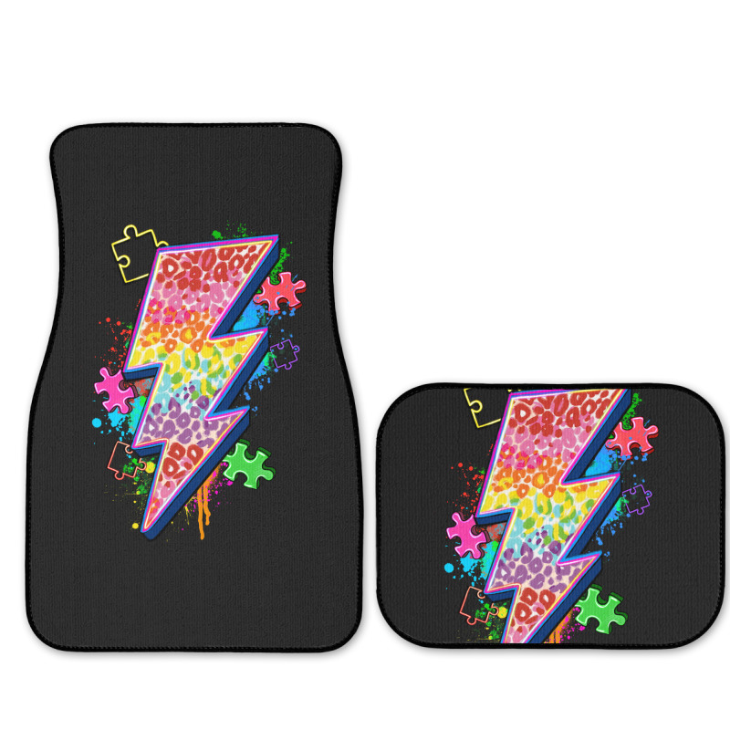 Lightning Bolt Autism Full Set Car Mats | Artistshot