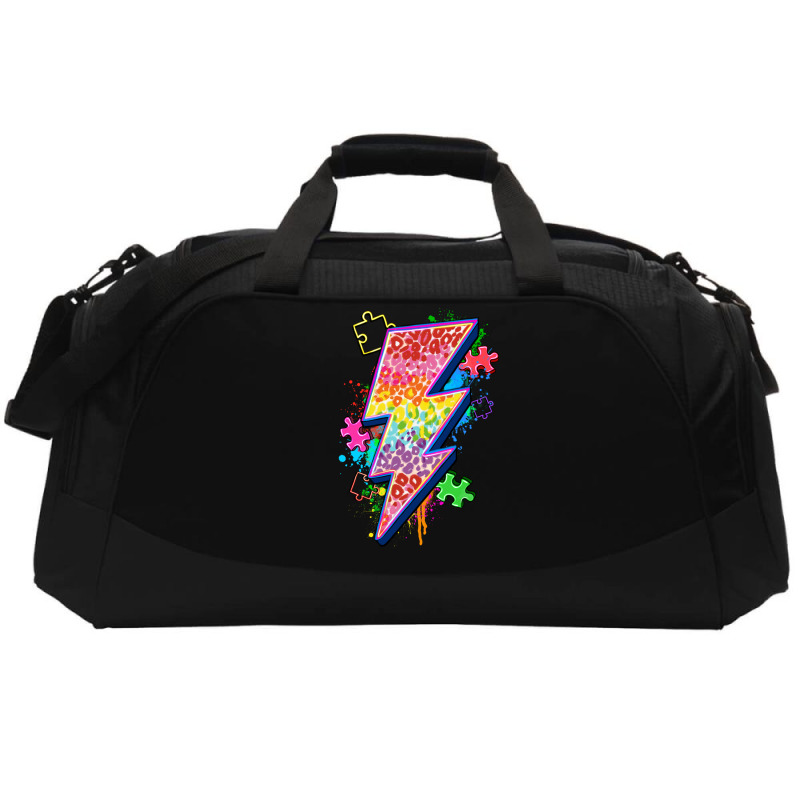 Lightning Bolt Autism Active Duffel | Artistshot