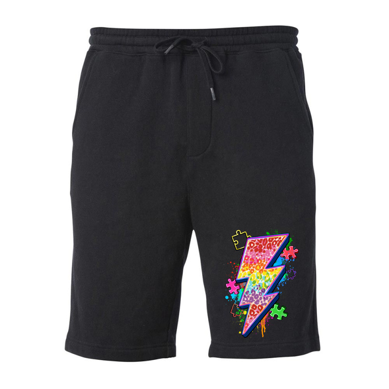 Lightning Bolt Autism Fleece Short | Artistshot