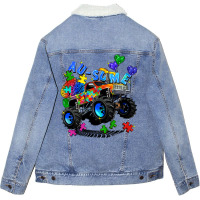 Monster Truck Au Some Unisex Sherpa-lined Denim Jacket | Artistshot