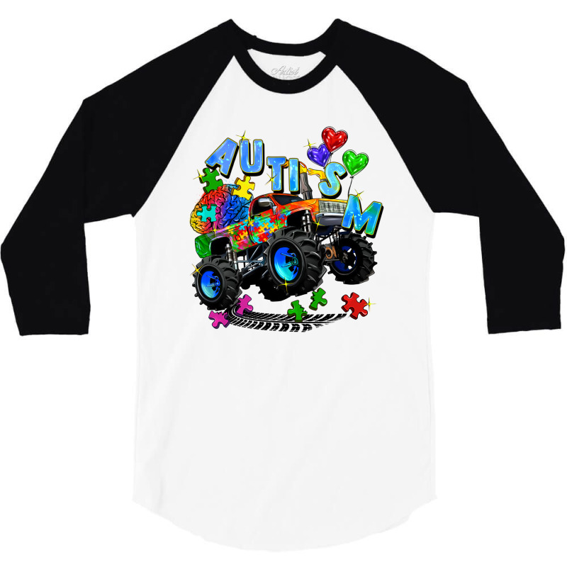 Monster Truck Autism 3/4 Sleeve Shirt | Artistshot