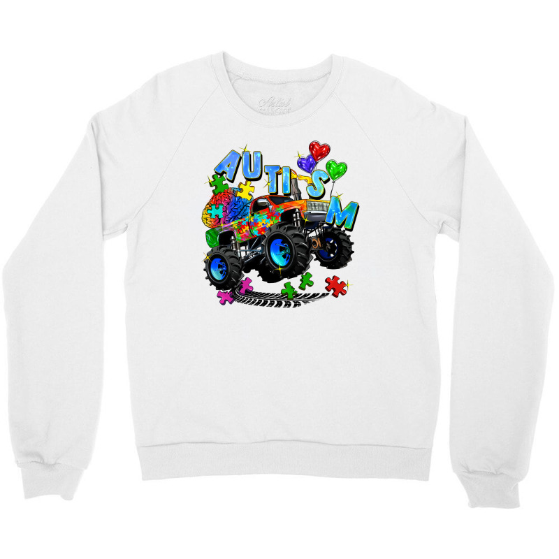 Monster Truck Autism Crewneck Sweatshirt | Artistshot