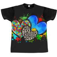 Autism Hearts Graphic T-shirt | Artistshot