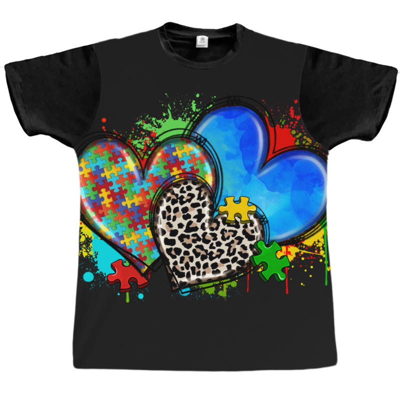 Autism Hearts Graphic T-shirt | Artistshot