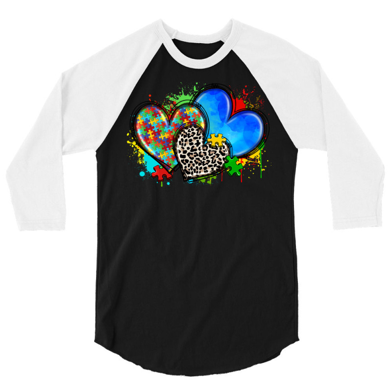 Autism Hearts 3/4 Sleeve Shirt | Artistshot