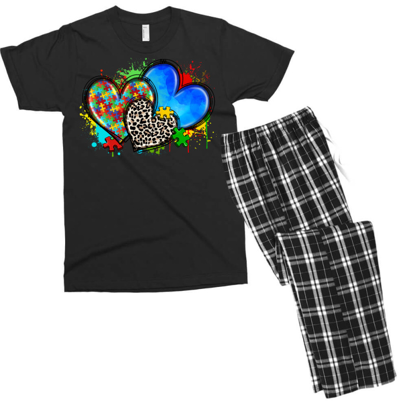 Autism Hearts Men's T-shirt Pajama Set | Artistshot