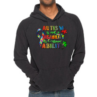 Autism Is Not A Disability Its A Different Ability Vintage Hoodie | Artistshot