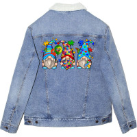 Autism Gnomes Unisex Sherpa-lined Denim Jacket | Artistshot