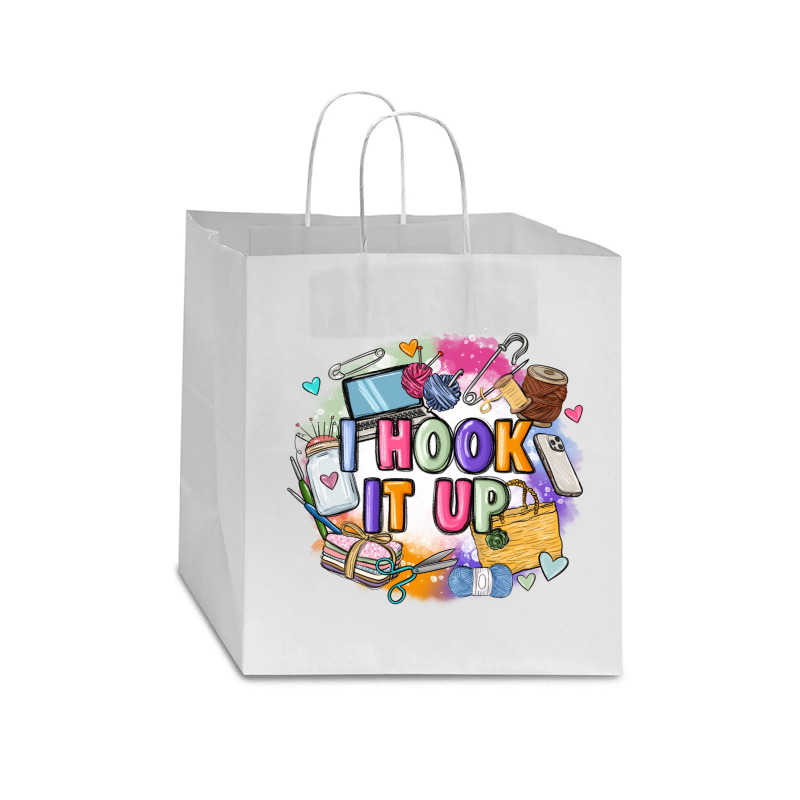 I Hook It Up  Sewing Star Paper Bag - 13 X 7 X 13 | Artistshot