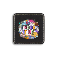 I Hook It Up  Sewing Square Leatherette Patch | Artistshot