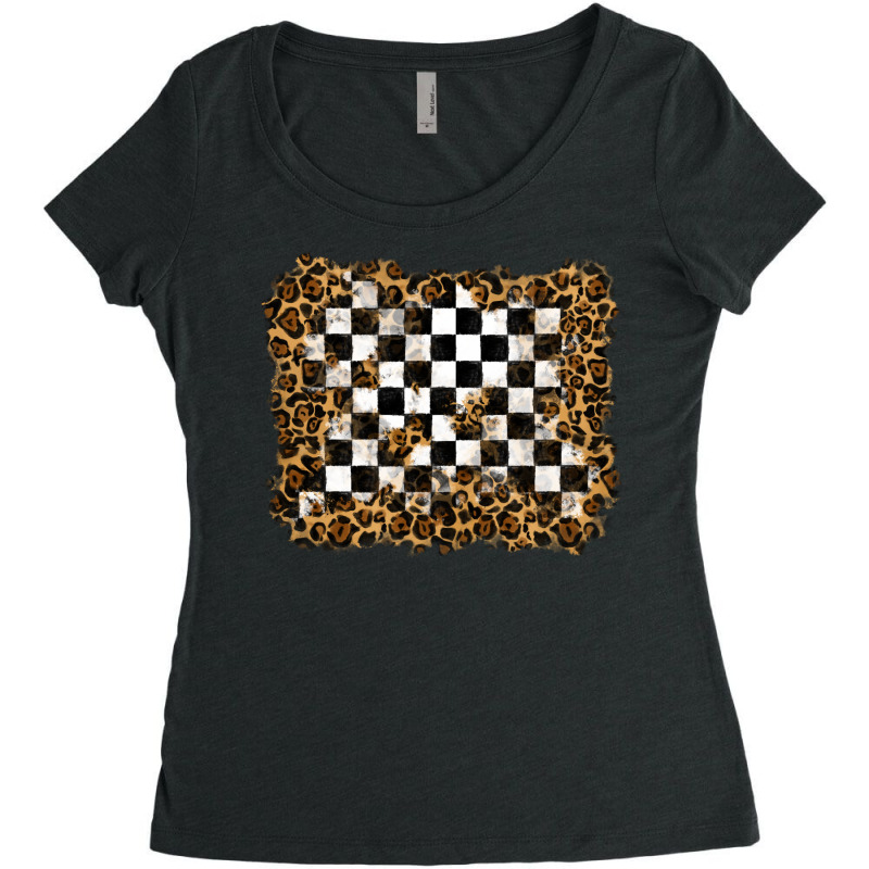 Racing Leopard Background Women's Triblend Scoop T-shirt by RanaPortraitStore | Artistshot