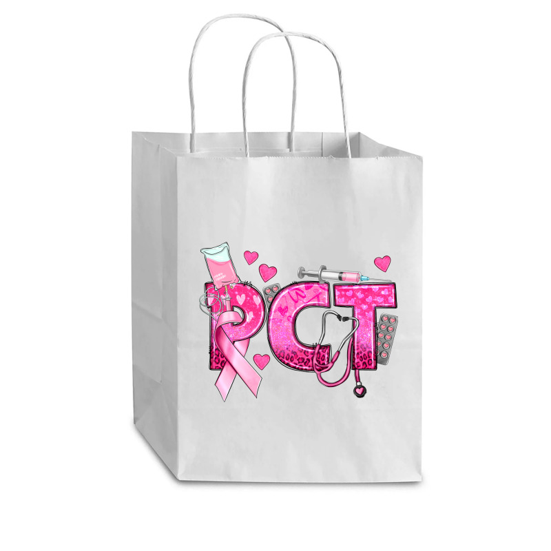 Breast Cancer Pct Patient Care Technician Cub Paper Bag - 8 X 4 1/2 X 10 1/4 | Artistshot