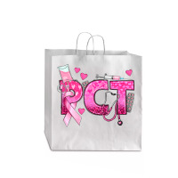 Breast Cancer Pct Patient Care Technician Jumbo Paper Bag - 18 X 7 X 18 3/4 | Artistshot