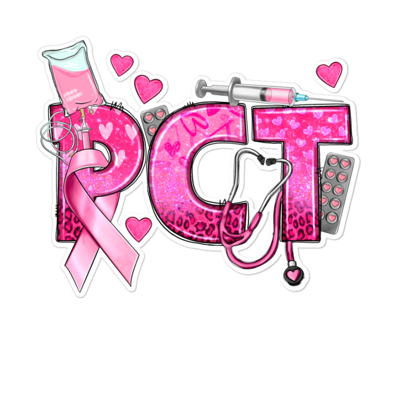 Breast Cancer Pct Patient Care Technician Sticker | Artistshot