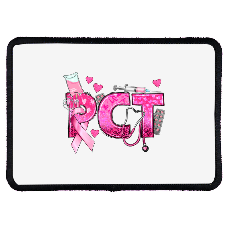 Breast Cancer Pct Patient Care Technician Rectangle Patch | Artistshot