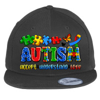 Autism Accept Understand Love Flat Bill Snapback Cap | Artistshot