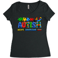 Autism Accept Understand Love Women's Triblend Scoop T-shirt | Artistshot