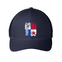 Panama Flag Vintage Distressed Panama Mesh Cap | Artistshot