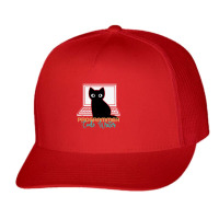 Funny Cat Programmer Code Writer Programming Codin Trucker Cap | Artistshot