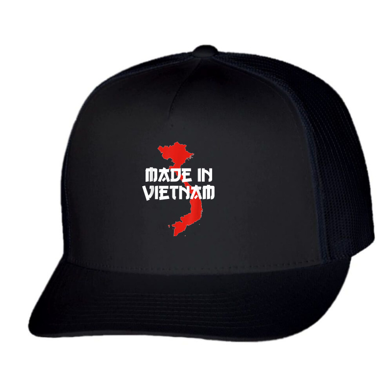 Made In Vietnam Vietnamese Language Funny Quote T Shirt Trucker Cap by NatalieRoseHeinz | Artistshot