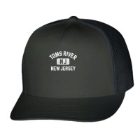 Toms River Nj New Jersey Gym Style Distressed White Print T Shirt Trucker Cap | Artistshot