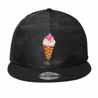 Bubble Waffle Ice Cream T  Shirt Egg Bubble Waffle Vanilla Ice Cream W Camo Snapback | Artistshot