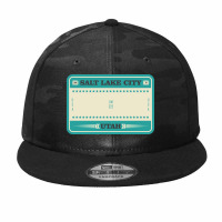 Usa Salt Lake City Utah License Plate Camo Snapback | Artistshot