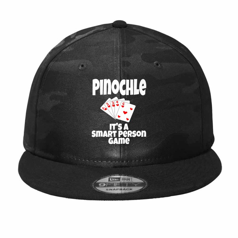 Funny Pinochle It's A Smart Person Game Card Game Playing Premium T Sh Camo Snapback by agueron | Artistshot