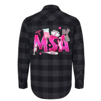 Breast Cancer Msa Medical Support Assistant Flannel Shirt | Artistshot