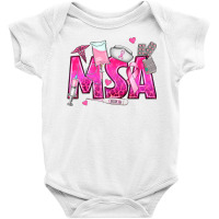 Breast Cancer Msa Medical Support Assistant Baby Bodysuit | Artistshot