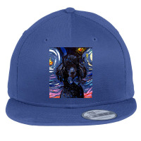 Poodle T  Shirt Standard Black Poodle Night ( Portrait) T  Shirt Flat Bill Snapback Cap | Artistshot