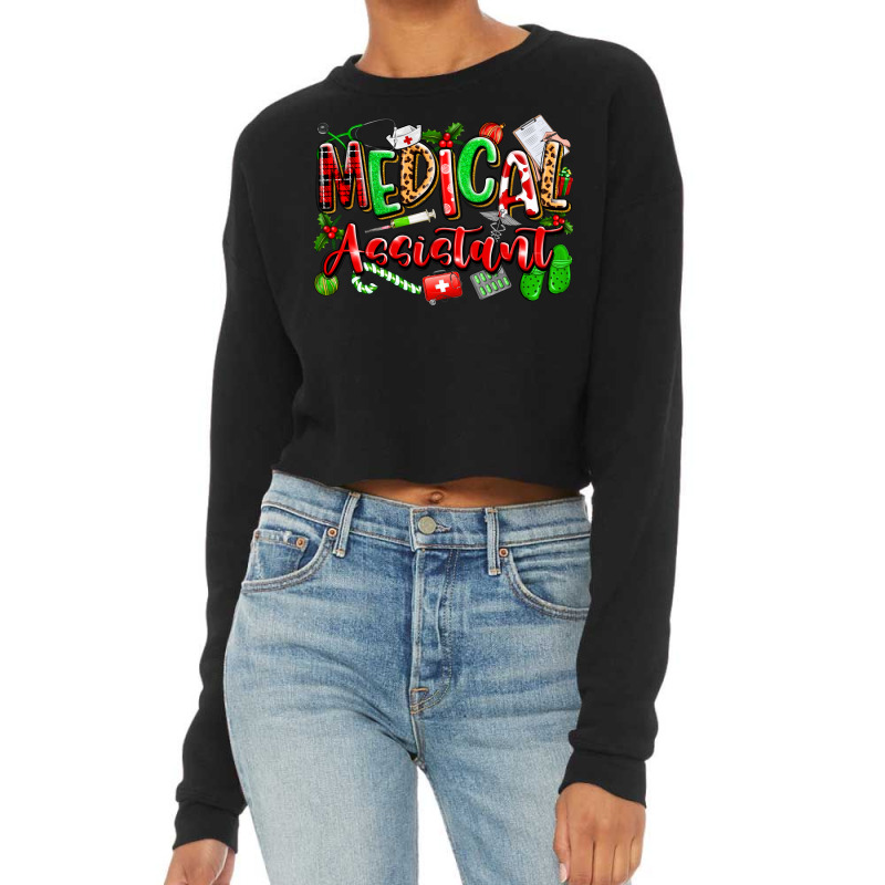 Christmas Medical Assistant Cropped Sweater by texasbilliewilder | Artistshot